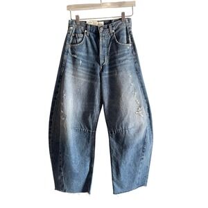 Citizens of Humanity Horseshoe Baggy Wide Leg Denim Jeans Size 24 Blue
